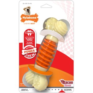 Nylabone PRO Action Dental Power Chew Durable Dog Toy Bacon, Large 