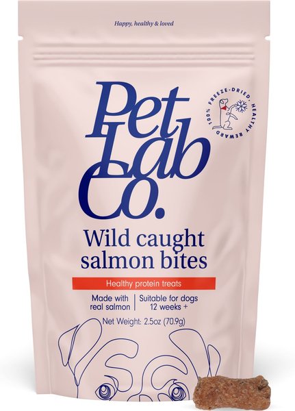 PetLab Co. Wild Caught Salmon Bites Dog Treats, 2.5-oz bag slide 1 of 6