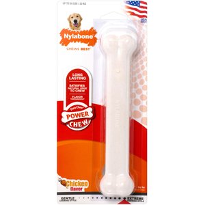 Nylabone Power Chew Chicken Flavored Durable Dog Chew Toy, Large 