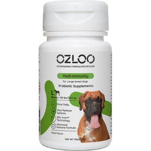 OZLOO Multi Immunity Pork Flavored Chewable Tablet Supplement for Large Adult Dogs, 60 count