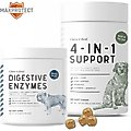 Chew + Heal 4-IN-1 Support Chews Dog Supplement & Chew + Heal Digestive Enzymes Chews Dog Supplement, 240 count