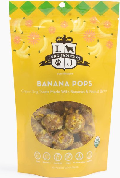 Lord Jameson Banana Pops Soft & Chewy Dog Treats, 6-oz bag slide 1 of 7