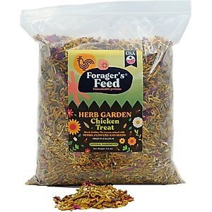 Forager's Feed Herb Garden BSFL, Herbs, Flowers & Seeds Poultry Treats, 4.0-lb bag