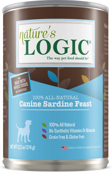 Nature's Logic Canine Sardine Feast Grain-Free Canned Dog Food, 13.2-oz, case of 12 slide 1 of 9