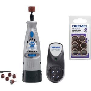 Dremel 7300-PT Cordless Dog & Cat Rotary Nail Grinder Kit + Grooming Bands for the 7350-PT &7300-PT Nail Grinder