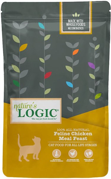 Nature's Logic Feline Chicken Meal Feast All Life Stages Dry Cat Food, 3.3-lb bag slide 1 of 9