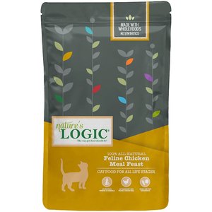 Nature's Logic Feline Chicken Meal Feast All Life Stages Dry Cat Food, 3.3-lb bag