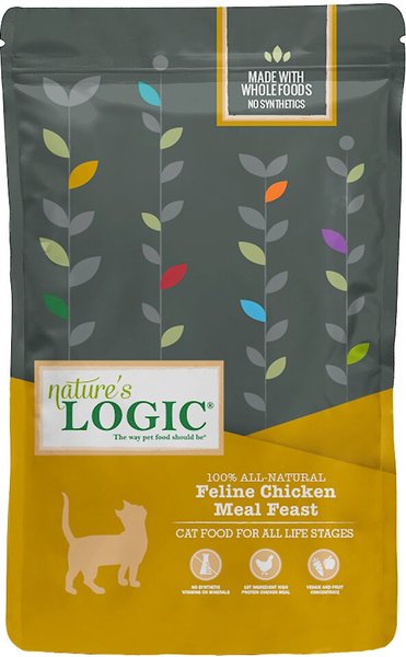 Nature's Logic Feline Chicken Meal Feast All Life Stages Dry Cat Food, 7.7-lb bag slide 1 of 9