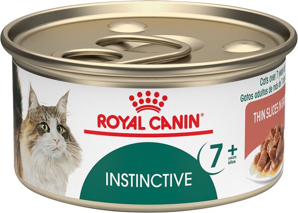 Royal Canin Feline Health Nutrition Instinctive 7+ Thin Slices in Gravy Canned Cat Food, 3-oz, case of 24 slide 1 of 7