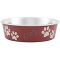 Loving Pets Bella Non-Skid Stainless Steel Dog & Cat Bowl, Merlot, 3.25-cup