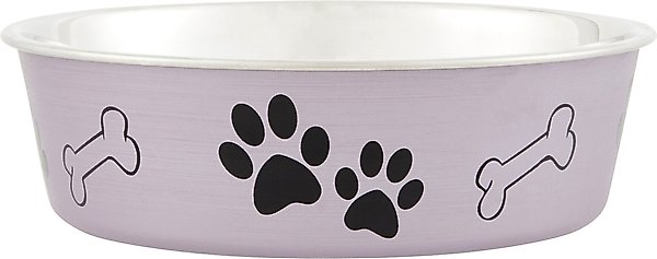 Loving Pets Bella Non-Skid Stainless Steel Dog & Cat Bowl, Metallic Grape, 3.5-cup slide 1 of 4
