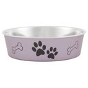 Loving Pets Bella Non-Skid Stainless Steel Dog & Cat Bowl, Metallic Grape, 7.75-cup