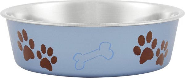 Loving Pets Bella Non-Skid Stainless Steel Dog & Cat Bowl, Blueberry, 3.25-cup slide 1 of 3