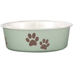 Loving Pets Bella Non-Skid Stainless Steel Dog & Cat Bowl, Metallic Artichoke, 1.75-cup