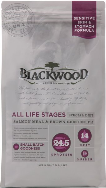 Blackwood Salmon Meal & Brown Rice Recipe Sensitive Skin & Stomach Formula Dry Dog Food, 15-lb bag slide 1 of 7
