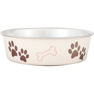 Loving Pets Bella Non-Skid Stainless Steel Dog & Cat Bowl, Paparazzi Pink, 3.25-cup