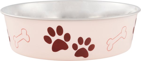 Loving Pets Bella Non-Skid Stainless Steel Dog & Cat Bowl, Paparazzi Pink, 6.5-cup slide 1 of 3