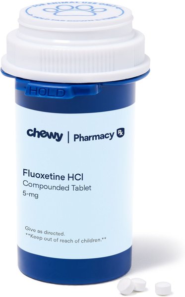 Fluoxetine HCL Compounded Chicken Flavored Tablet for Dogs and Cats, 5-mg, 1 tablet slide 1 of 6