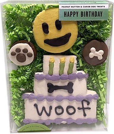Bubba Rose Biscuit Co. Natural Peanut Butter Flavored Happy Birthday Crunchy Dog Treats, 4 count slide 1 of 3