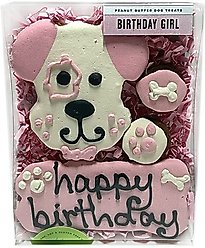 Bubba Rose Biscuit Co. Natural Peanut Butter Flavored Birthday Girl Dog Crunchy Dog Treats, 4 count