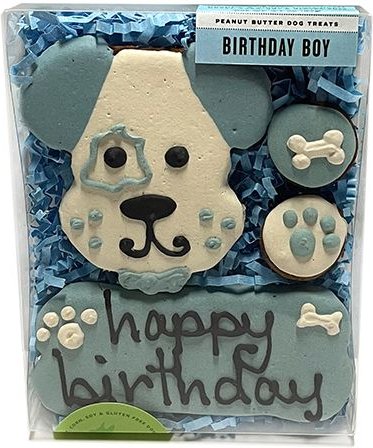Bubba Rose Biscuit Co. Natural Peanut Butter Flavored Birthday Boy Dog Crunchy Dog Treats, 4 count slide 1 of 3