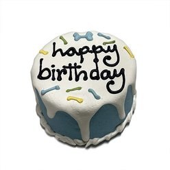 Bubba Rose Biscuit Co. Natural Peanut Butter Flavored Blue Dog Birthday Baby Cake Crunchy Dog Treat, 1 count