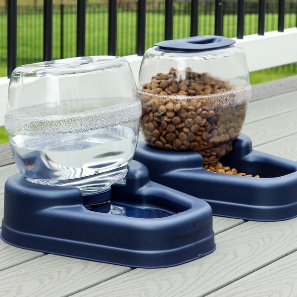Bergan Gourmet Combo Pack Petite Gravity Refill Dog & Cat Feeder & Waterer