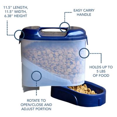 Show full view: Bergan Travel Feeder, 5-lb storage slide 2 of 4