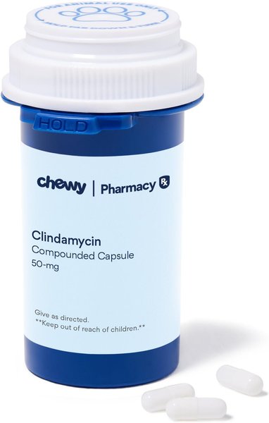 Clindamycin HCl Compounded Capsule for Dogs and Cats, 50-mg, 1 capsule slide 1 of 2