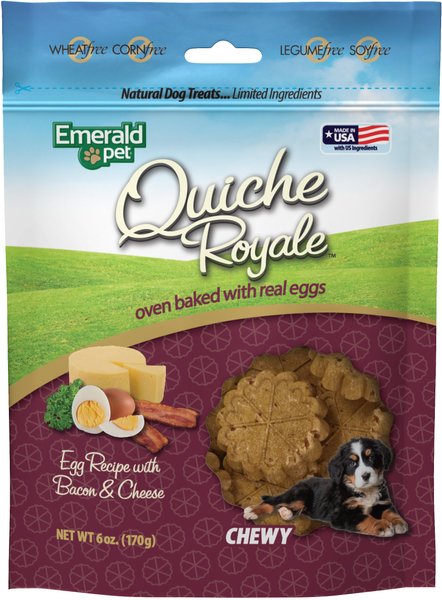 EMERALD PET Quiche Royale Egg Recipe with Bacon & Cheese Chewy Dog ...