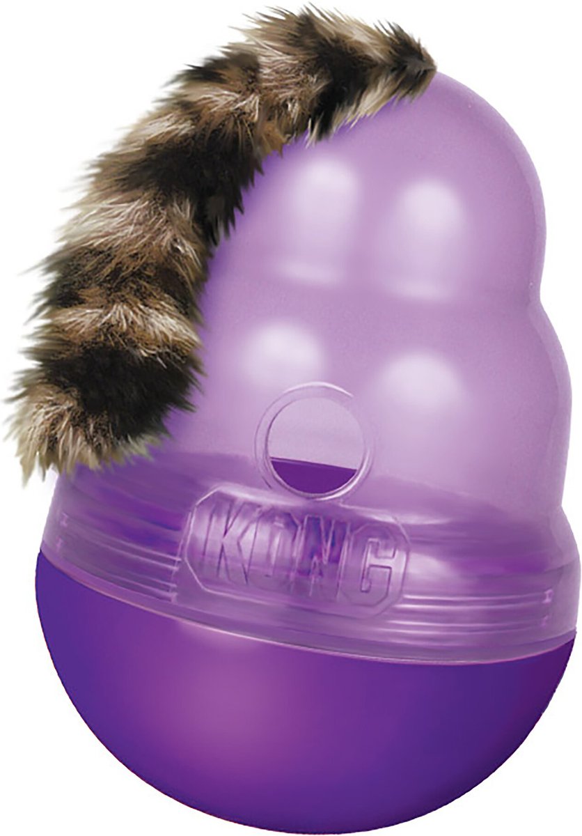 Kong cat 2025 wobbler treat dispenser