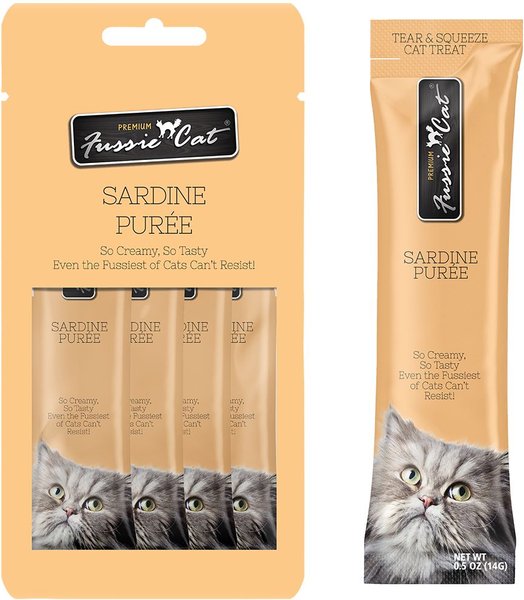 Fussie Cat Sardine Puree Lickable Cat Treats, 2-oz pouch slide 1 of 6