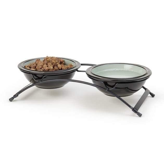 PETRAGEOUS DESIGNS Buddy's Best Double Diner Elevated Dog & Cat Bowls