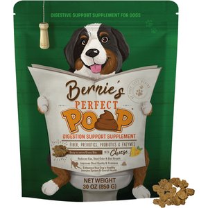 Bernie's Perfect Poop Cheese Flavor Digestion Support Dog Supplement, 30-oz bag