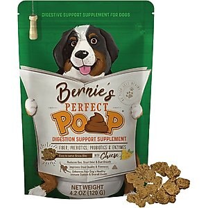 Bernie's Perfect Poop Cheese Flavor Digestion Support Dog Supplement, 4.2-oz bag