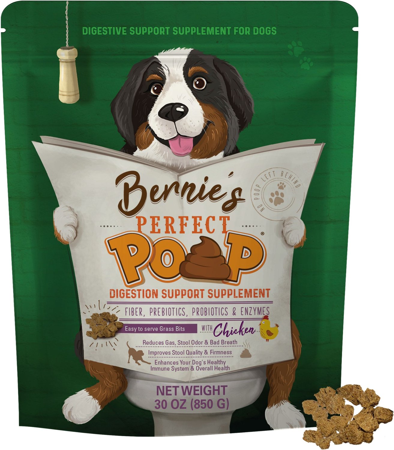 Bernie's Perfect Poop Chicken Flavor Digestion Support Dog Supplement