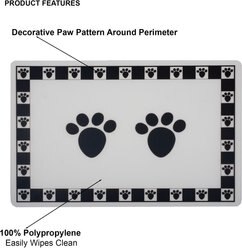 PetRageous Designs Pet Paws Placemat, Black, Regular slide 2 of 3