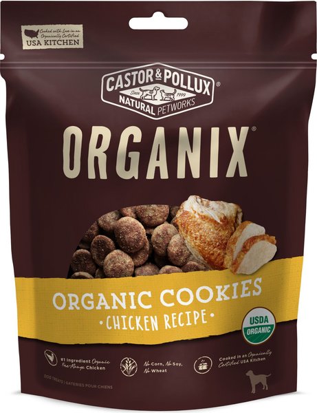 Castor & Pollux Organix Organic Chicken Flavor Cookies Dog Treats, 12-oz bag slide 1 of 5