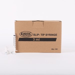 Exotic Nutrition O-Ring Syringes, 3-ml Slip Tip, 100-pack