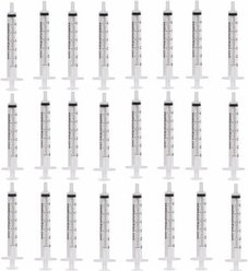 Exotic Nutrition O-Ring Syringes, 3-ml Slip Tip, 24-pack