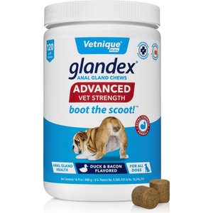 Glandex Advanced Strength Anal Gland Dog Supplement, 120 count