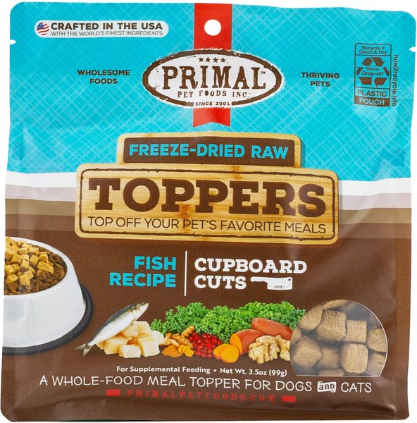Primal Cupboard Cuts Fish Grain-Free Freeze-Dried Raw Dog Food Topper, 3.5-oz bag slide 1 of 9