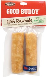 Castor & Pollux Good Buddy USA Rawhide Curls Dog Treats, 2 x 4" curls