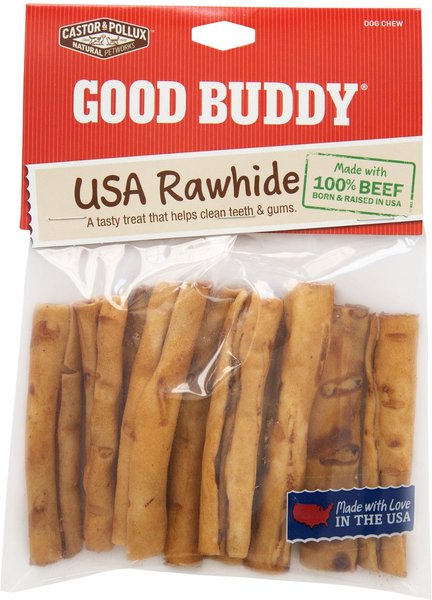 Castor Pollux Good Buddy USA Rawhide Mini Rolls Dog Treats