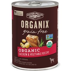Castor & Pollux Organix Grain-Free Organic Chicken & Vegetable Recipe Adult Canned Dog Food, 12.7-oz, case of 12