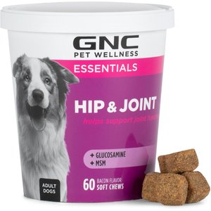 GNC Pets ESSENTIALS Hip & Joint Soft Chews Dog Supplement, 60 count