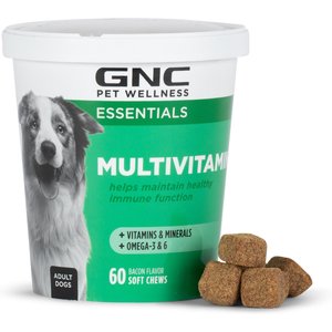 GNC Pets ESSENTIALS Multivitamin Soft Chews Dog Supplement, 60 count