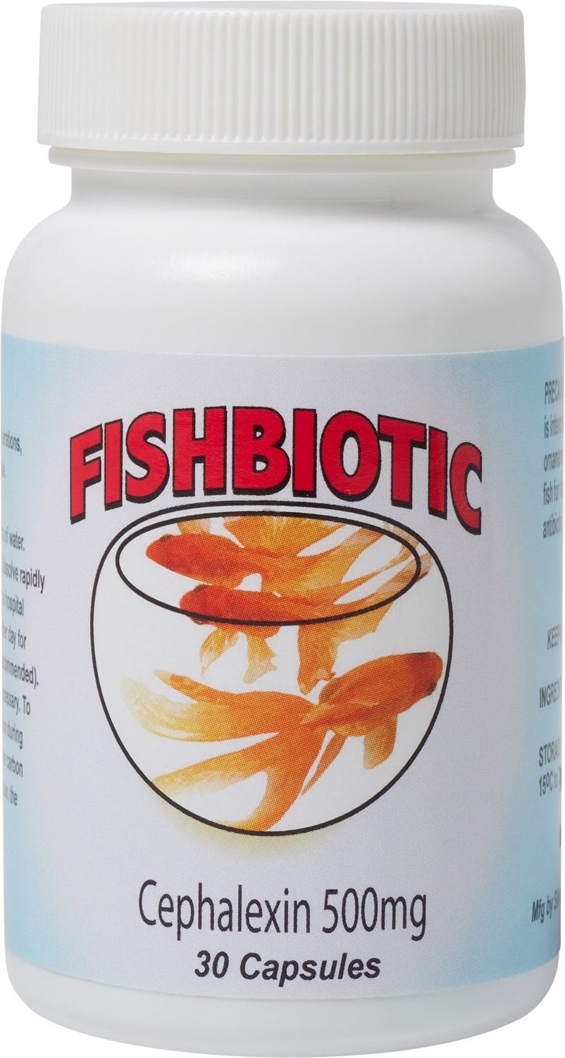 FISHBIOTIC Cephalexin 500mg Fish Antbiotic Capsules, 30 count