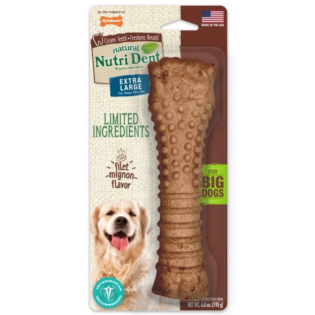Nylabone Nutri Dent Complete Grain-Free Peanut Butter Flavor Dental Dog Chews - Medium