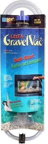 Lee's Aquarium & Pets Ultra Self-Start GravelVac with Nozzle & Clip for Aquarium